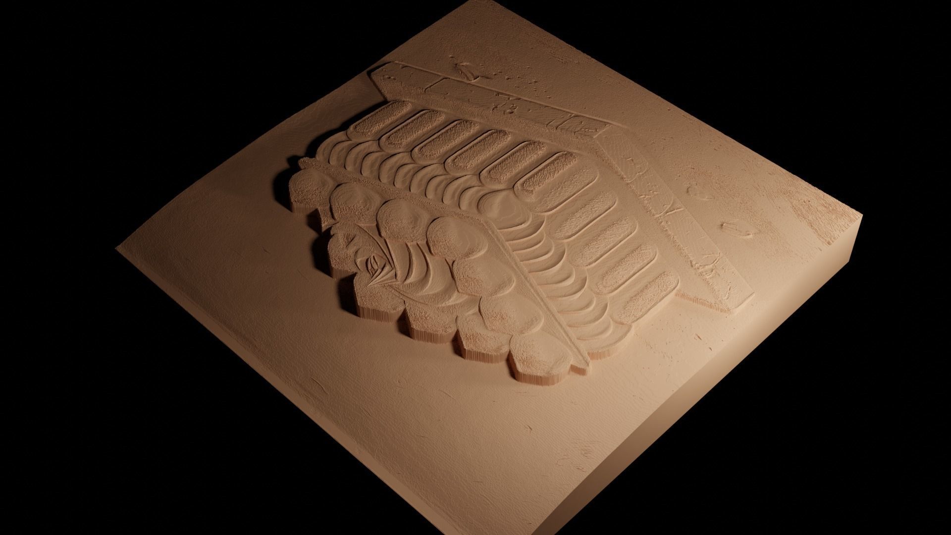 Tiramisu CNC 3d Print High Relief Sand Casting 3D print model_4