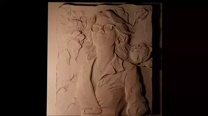 Tina Fey CNC 3d Print High Relief Sand Casting