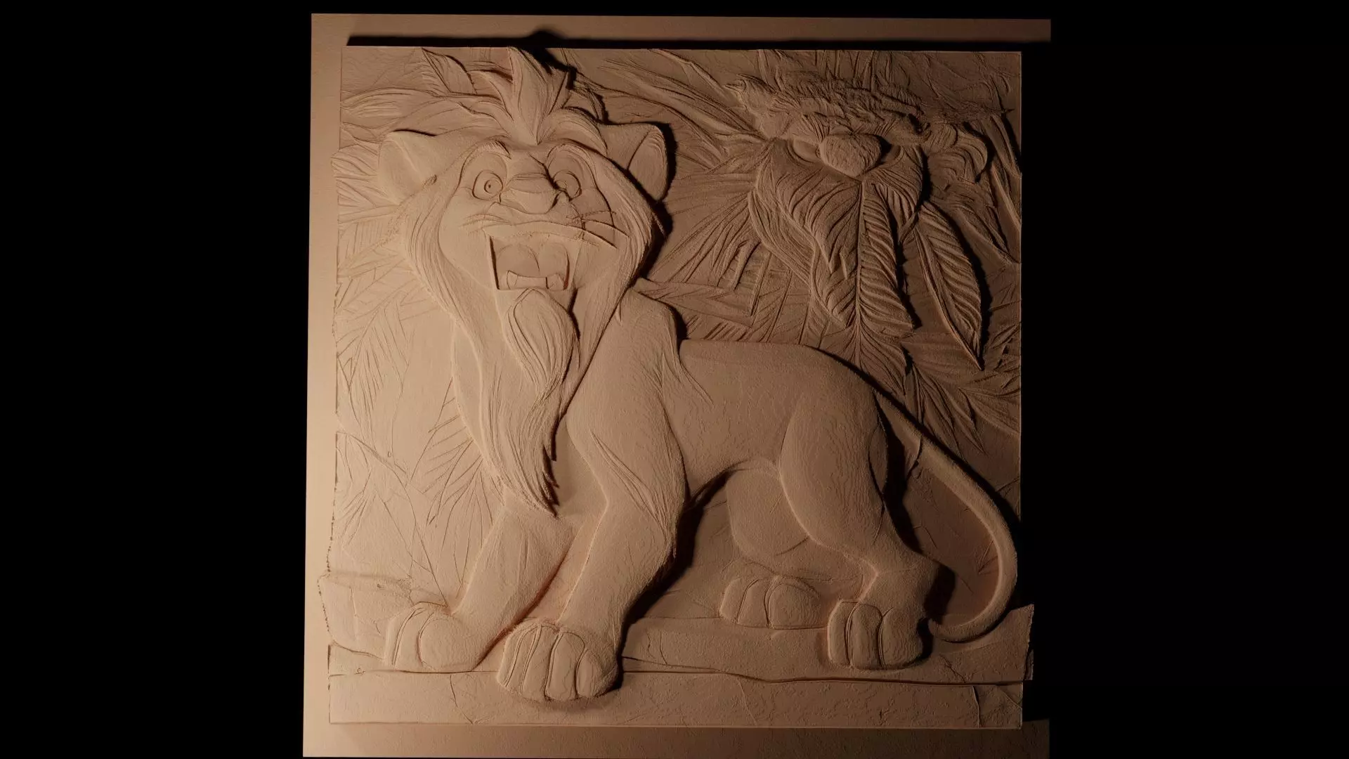 Timon The Lion King CNC 3d Print High Relief Sand Casting 3D print model_0