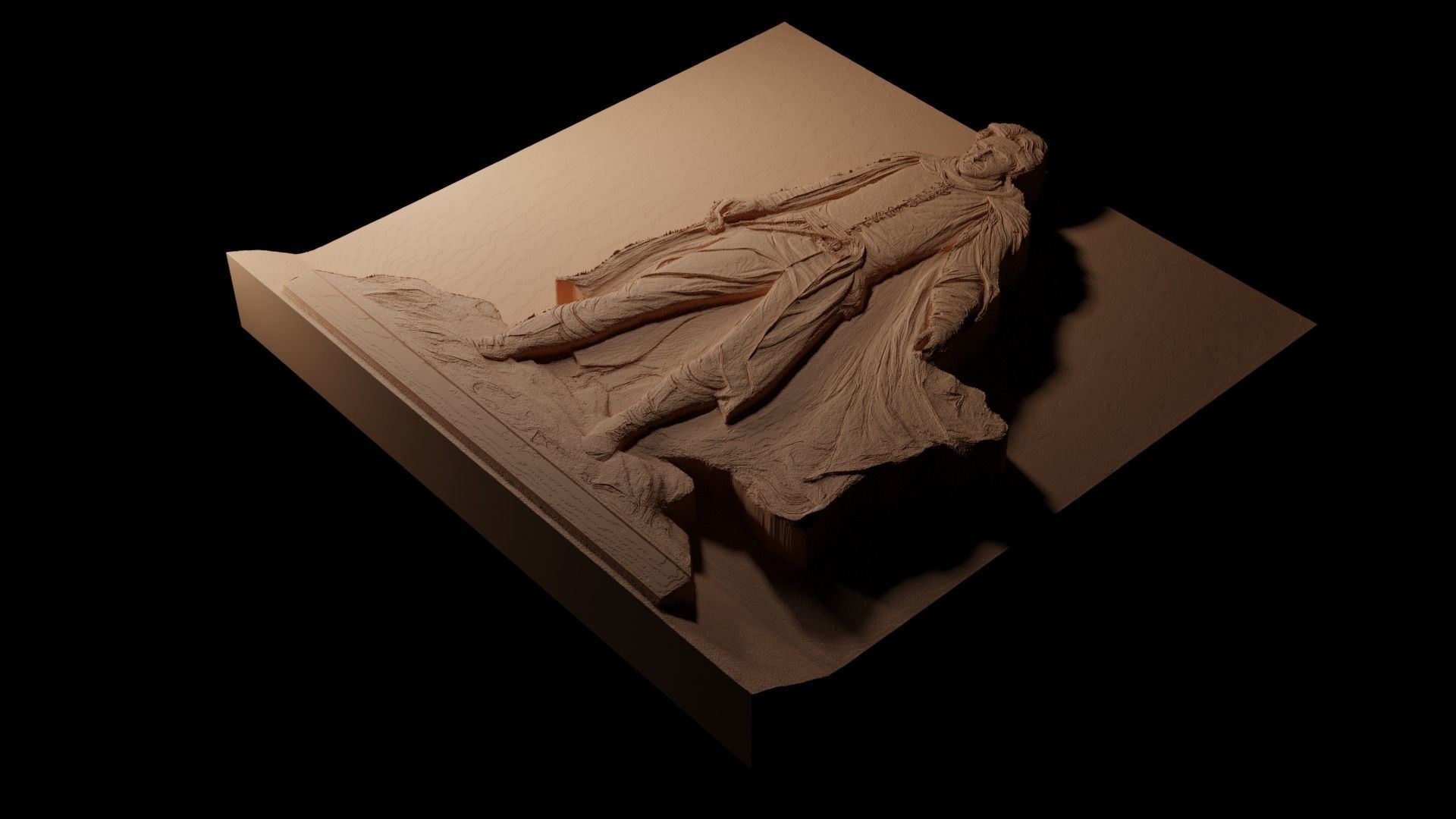 Thomas Covenant CNC 3d Print High Relief Sand Casting 3D print model_1