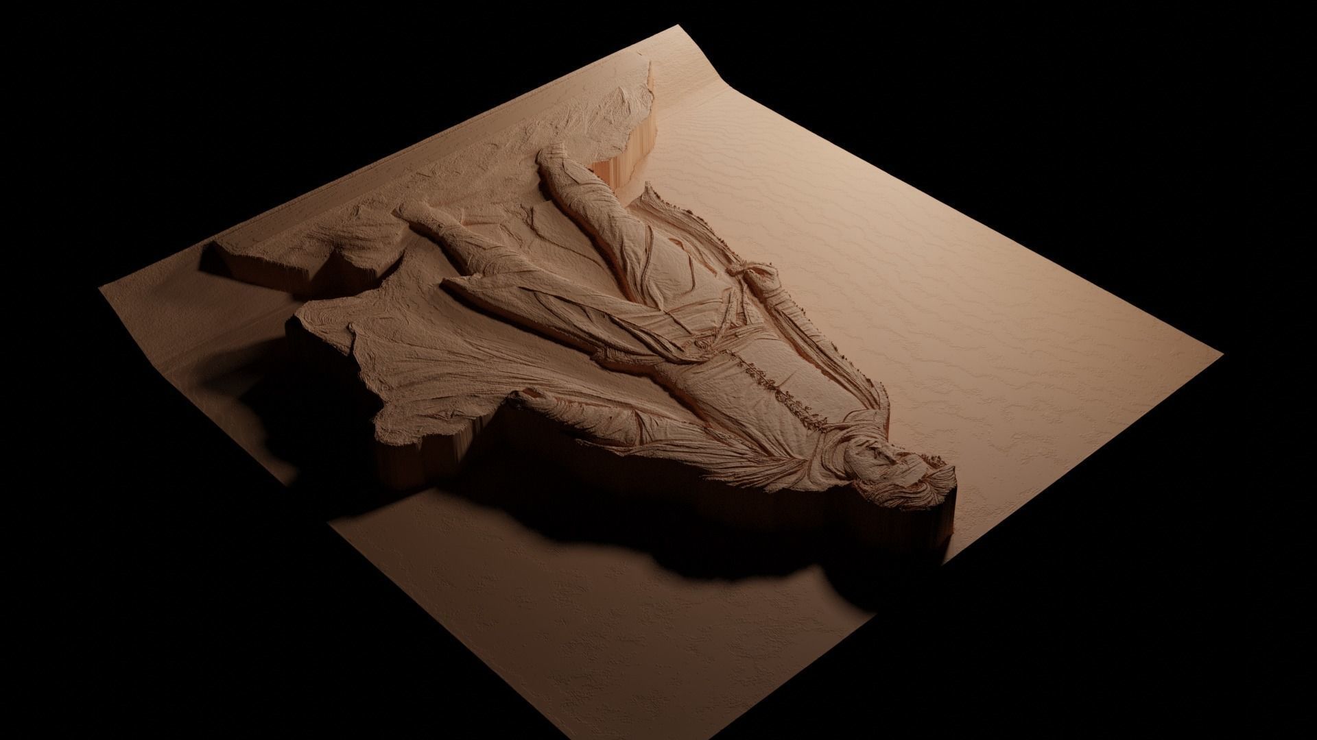 Thomas Covenant CNC 3d Print High Relief Sand Casting 3D print model_3