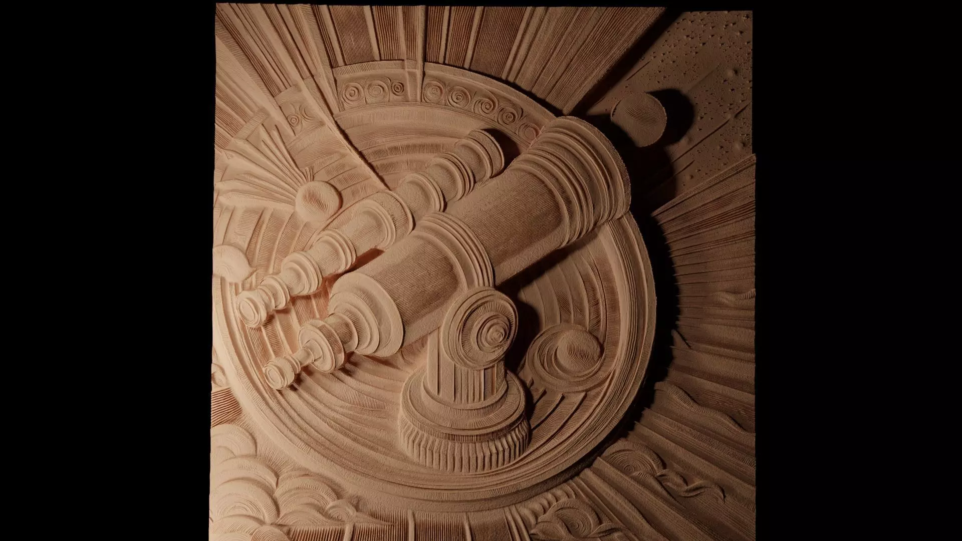 Telescope CNC 3d Print High Relief Sand Casting 3D print model_0