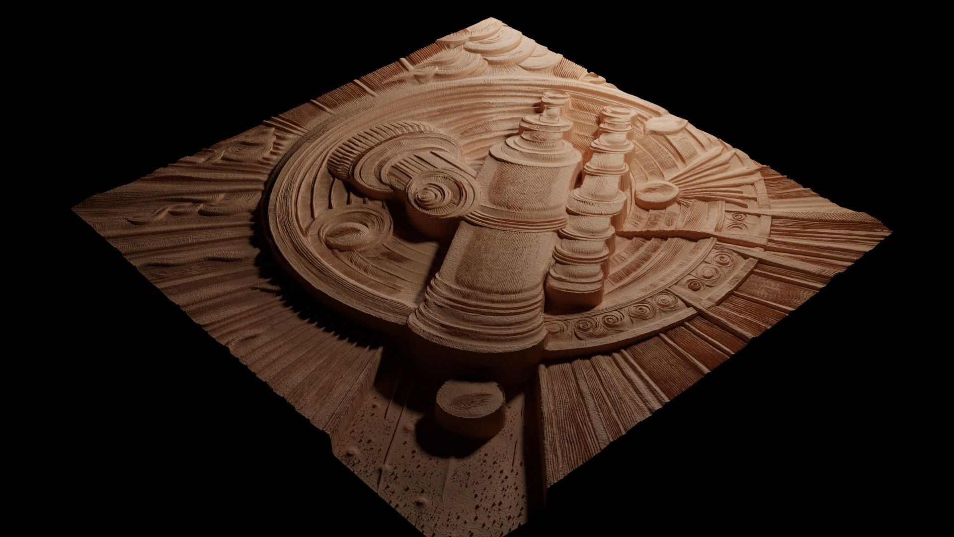 Telescope CNC 3d Print High Relief Sand Casting 3D print model_3