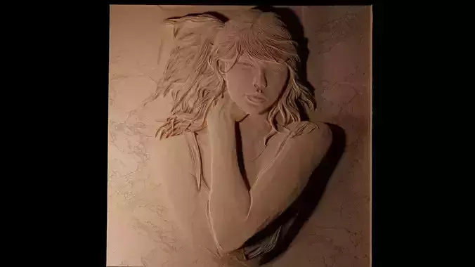 Taylor Swift CNC 3d Print High Relief Sand Casting 3D print model
