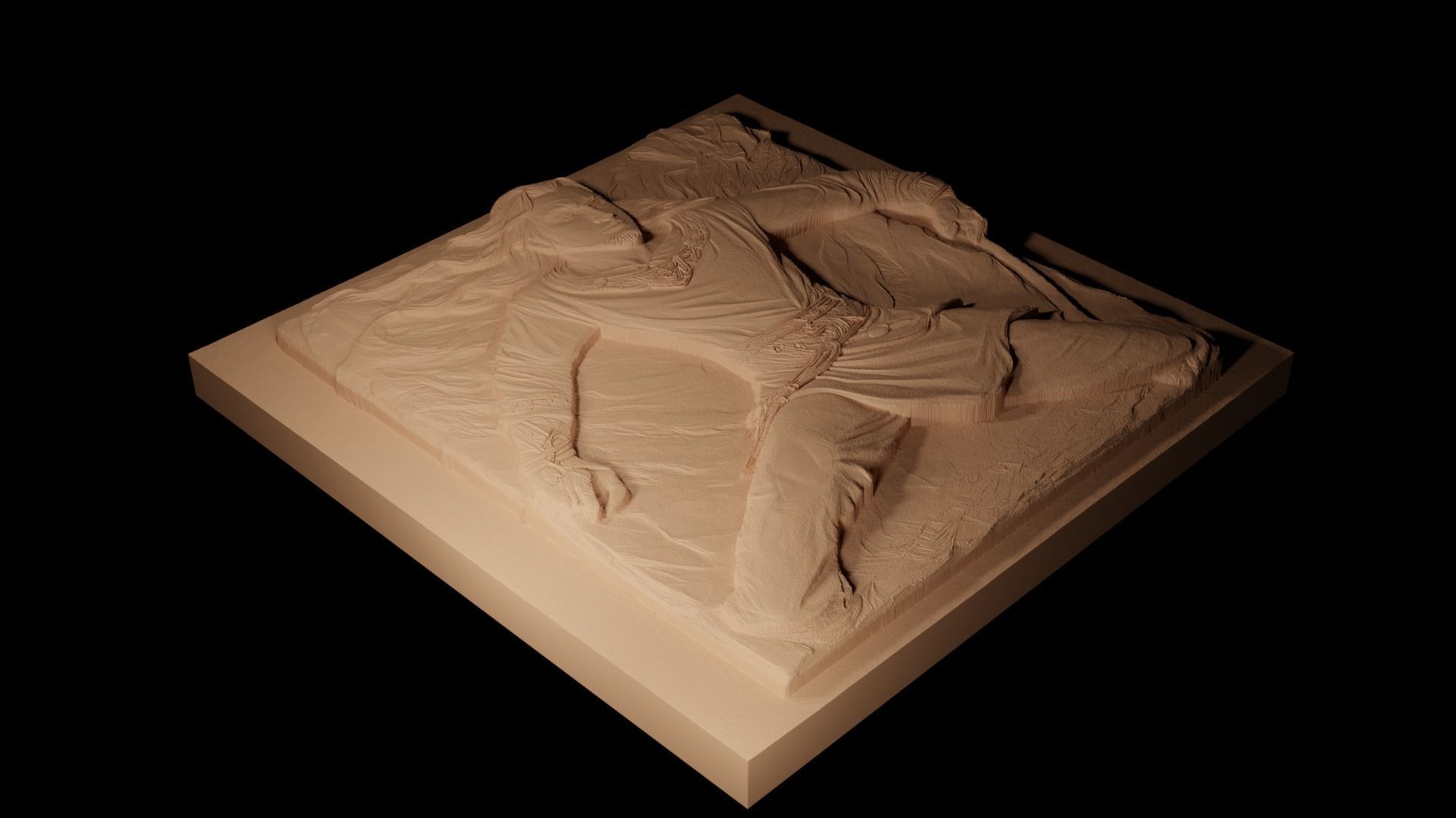 Taran Wanderer CNC 3d Print High Relief Sand Casting 3D print model_2