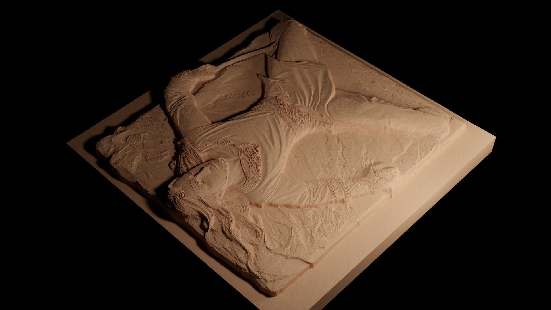 Taran Wanderer CNC 3d Print High Relief Sand Casting 3D print model_4