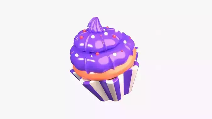 Cup Cake 3D Illustration