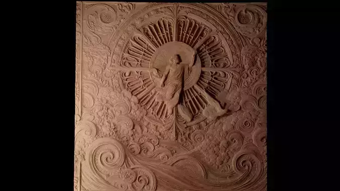 Tapestry CNC 3d Print High Relief Sand Casting 3D print model