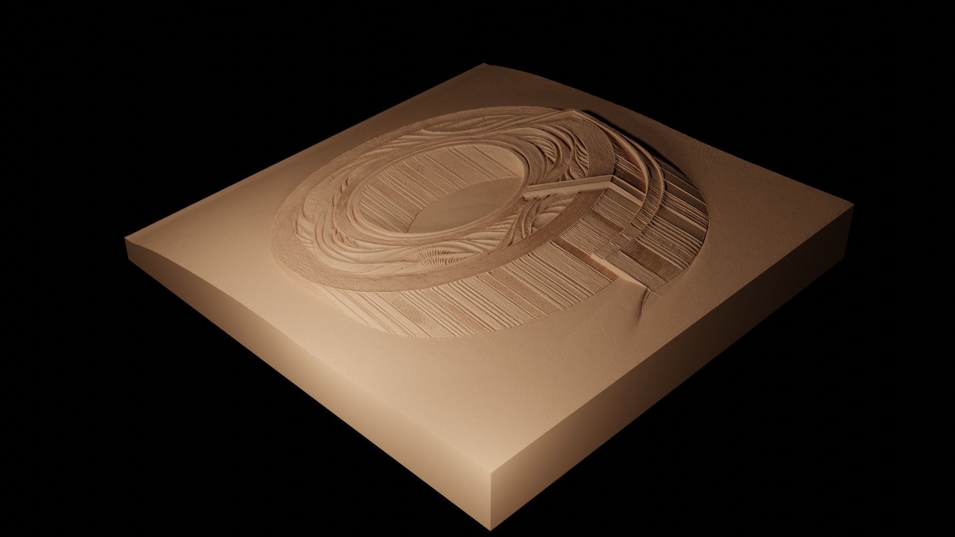 Tape CNC 3d Print High Relief Sand Casting 3D print model_2