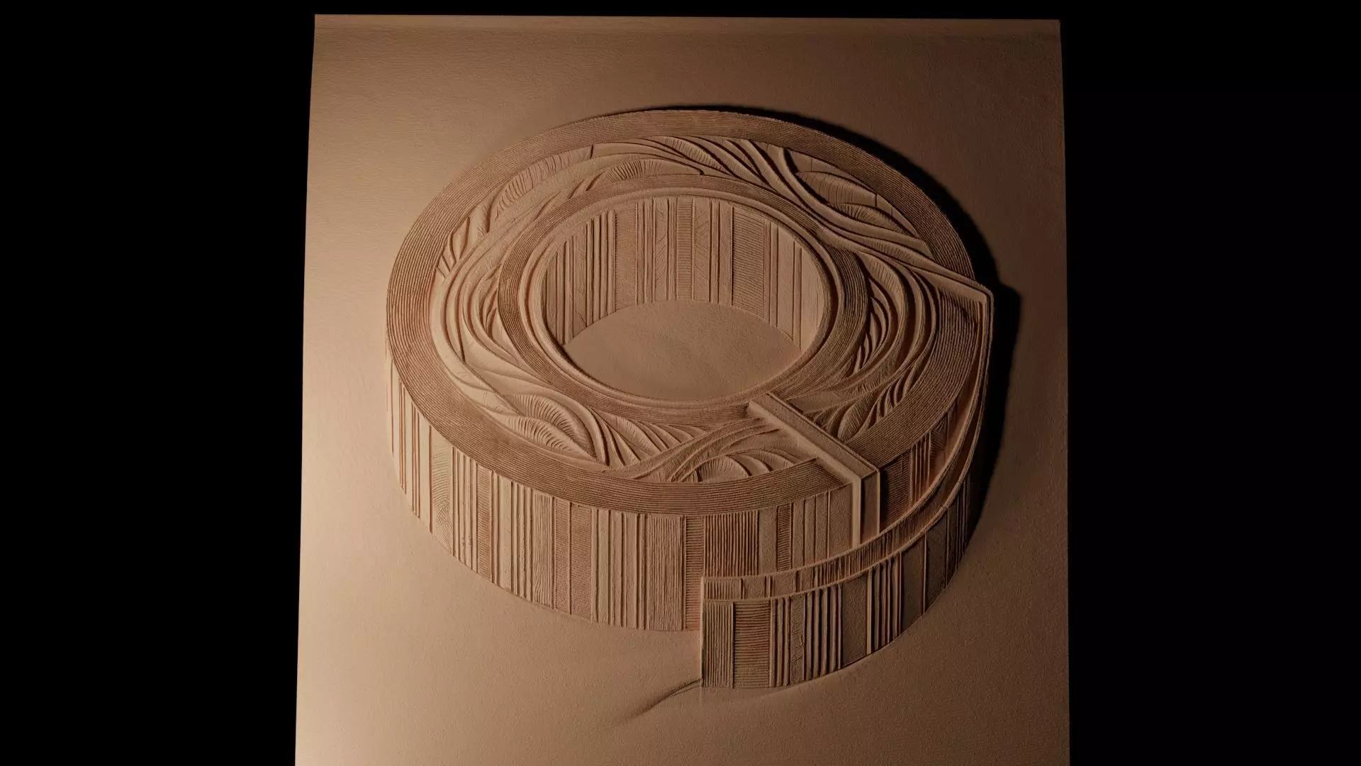 Tape CNC 3d Print High Relief Sand Casting 3D print model_0