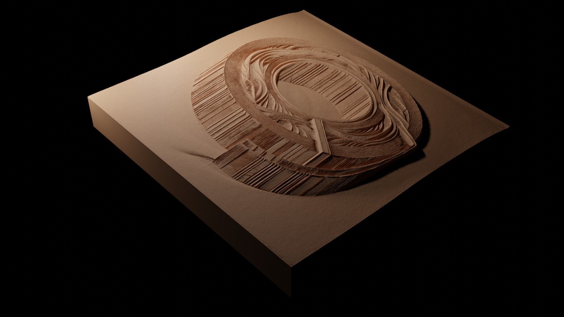 Tape CNC 3d Print High Relief Sand Casting 3D print model_1