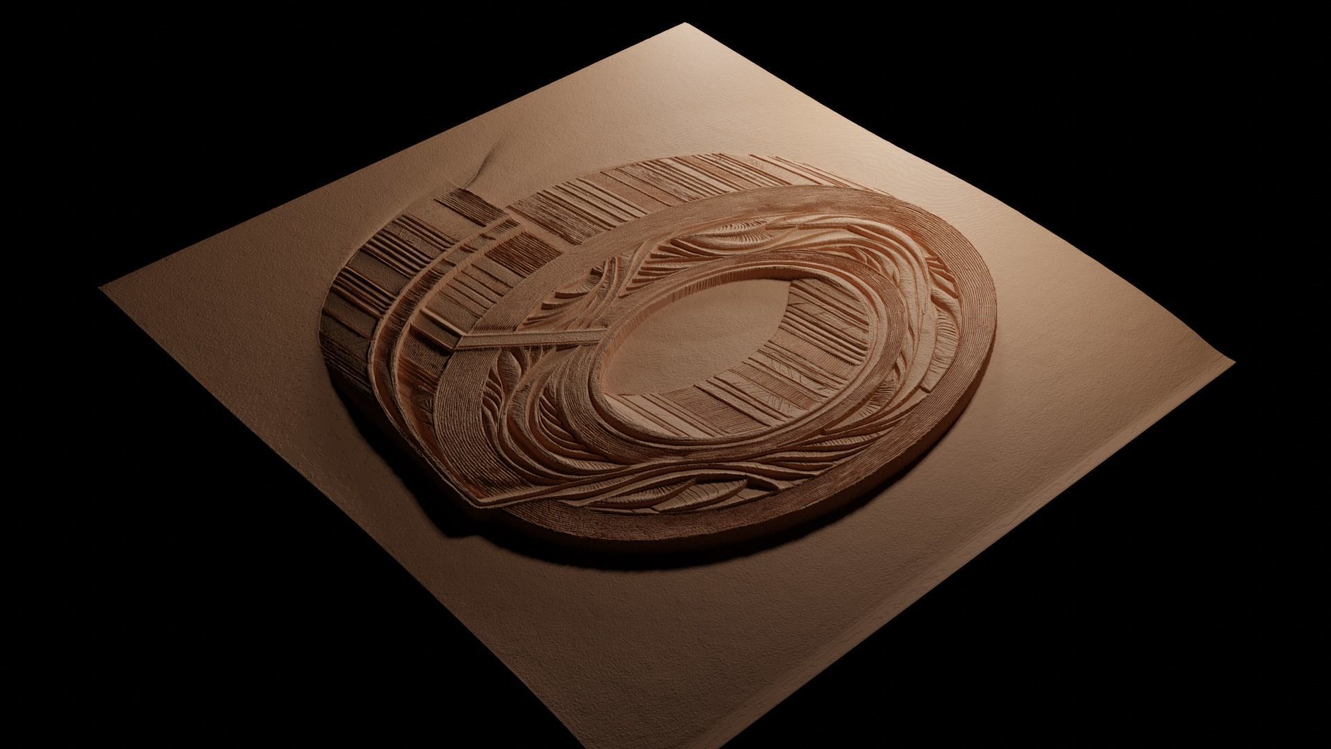 Tape CNC 3d Print High Relief Sand Casting 3D print model_3