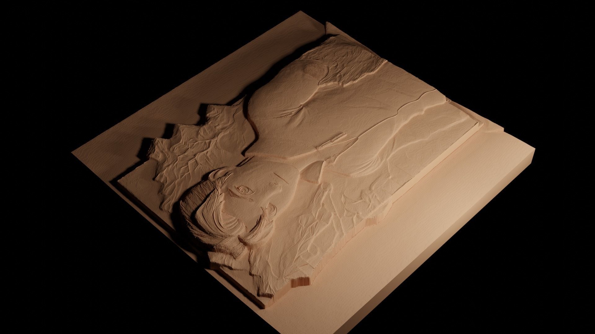 Tadashi Hamada Big Hero 6 CNC 3d Print High Relief Sand Casting 3D print model_4