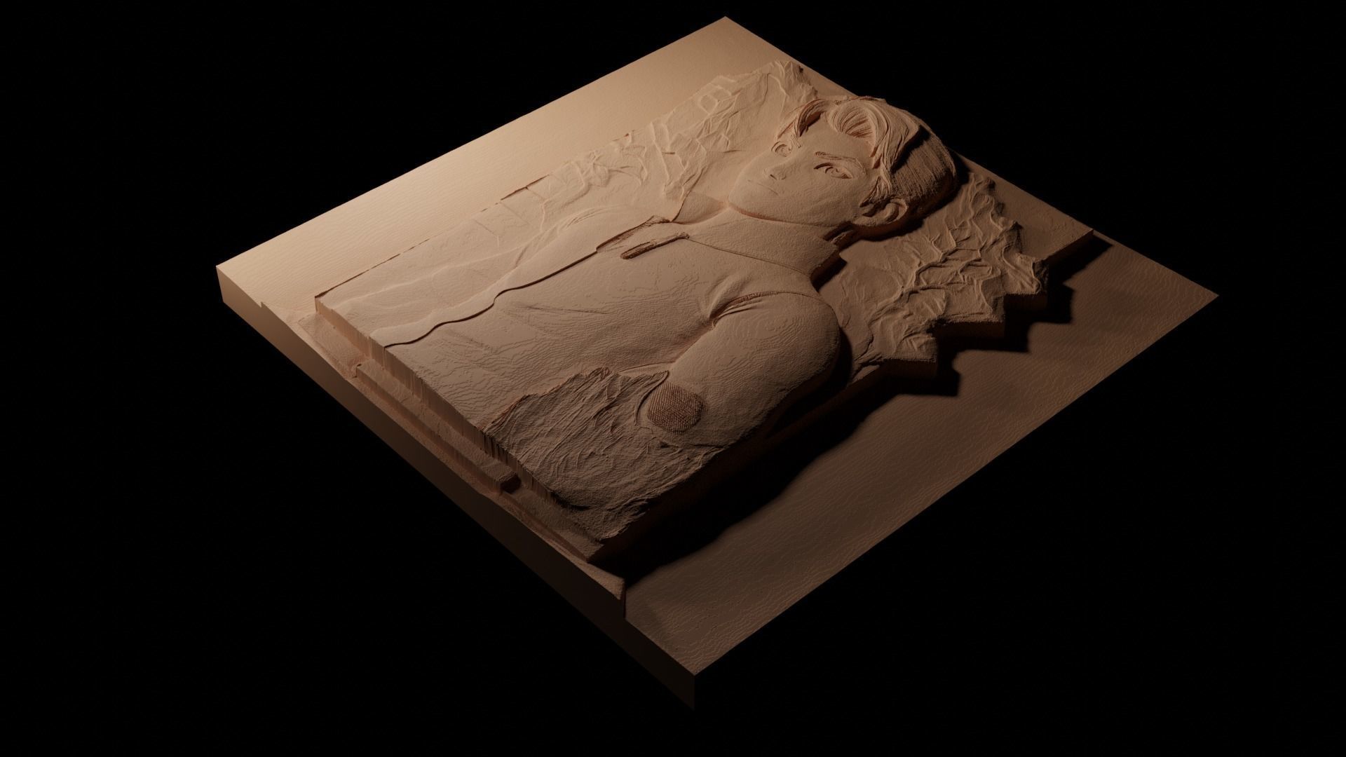 Tadashi Hamada Big Hero 6 CNC 3d Print High Relief Sand Casting 3D print model_1