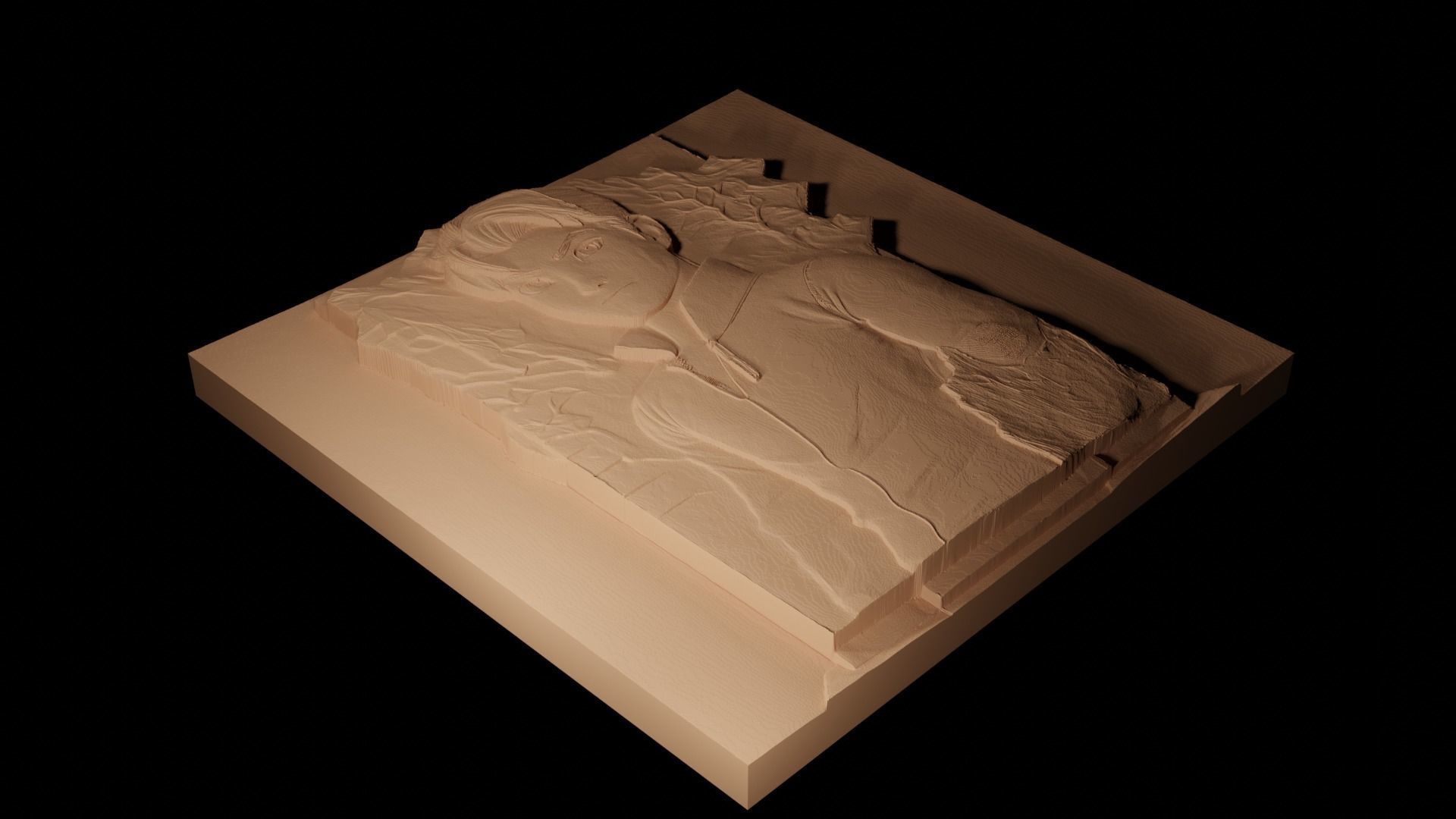 Tadashi Hamada Big Hero 6 CNC 3d Print High Relief Sand Casting 3D print model_2