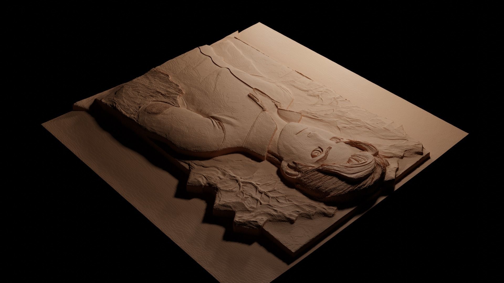 Tadashi Hamada Big Hero 6 CNC 3d Print High Relief Sand Casting 3D print model_3