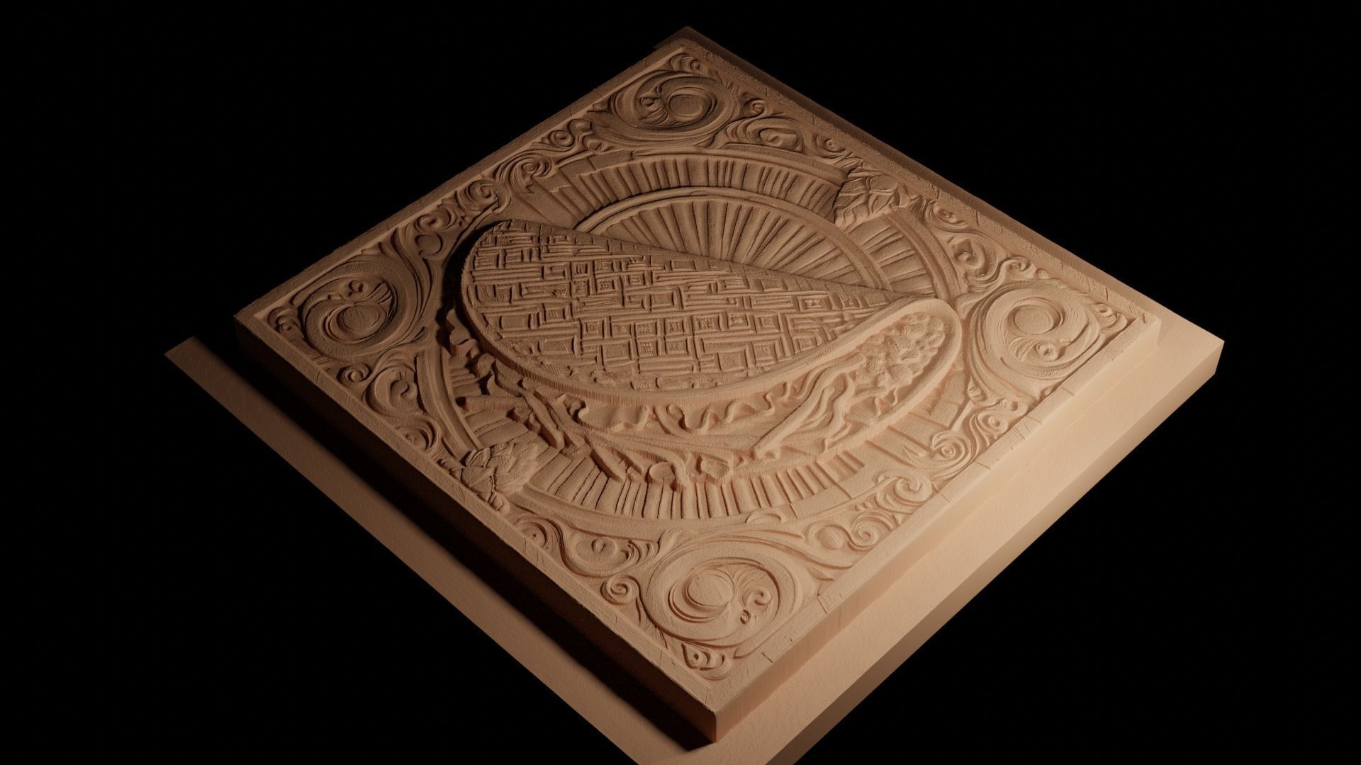 Tacos CNC 3d Print High Relief Sand Casting 3D print model_4