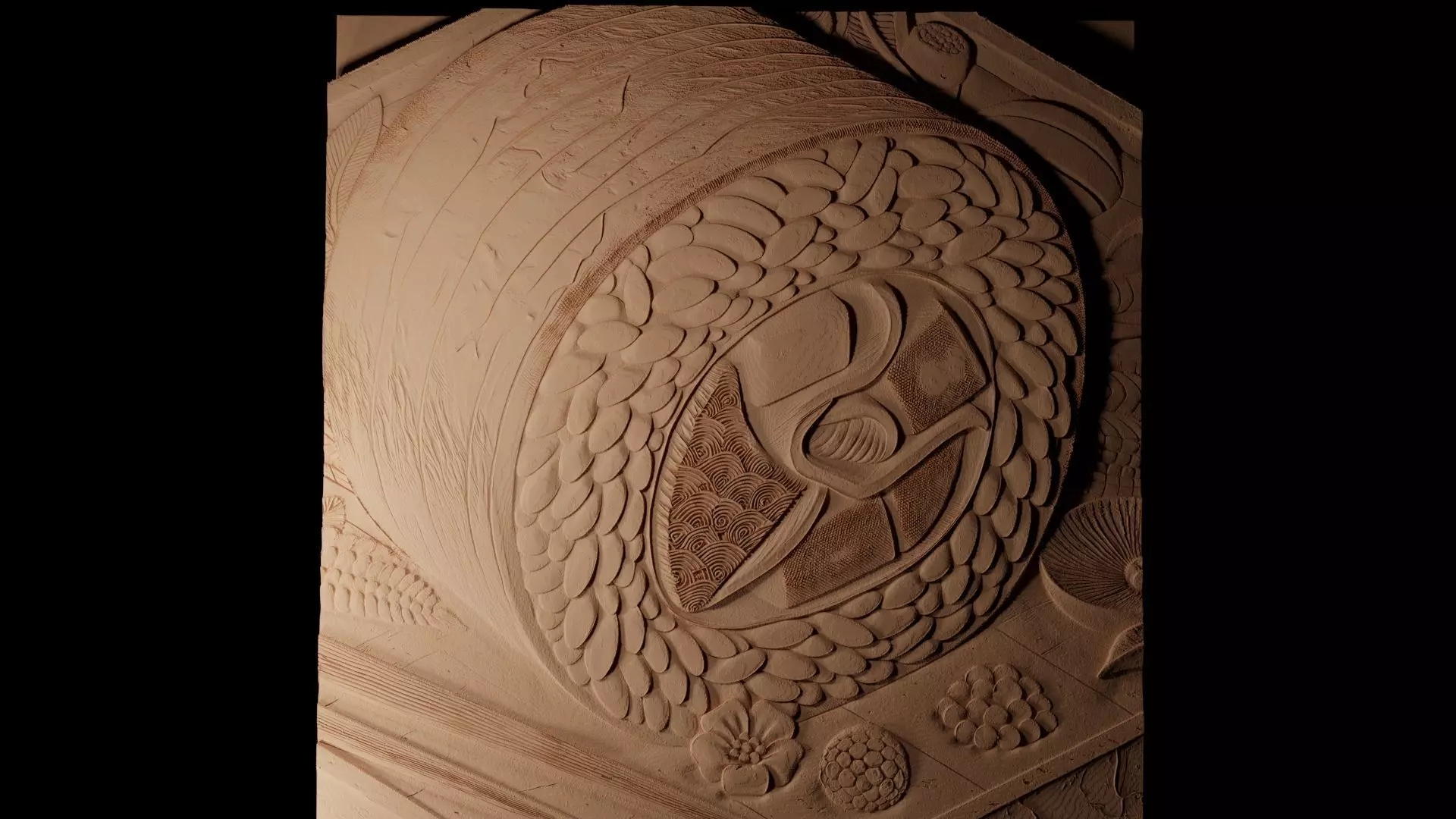 Sushi CNC 3d Print High Relief Sand Casting 3D print model_0