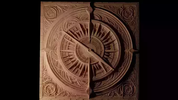 Sundial CNC 3d Print High Relief Sand Casting