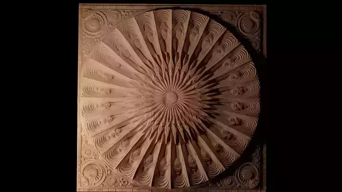 Sunburst CNC 3d Print High Relief Sand Casting