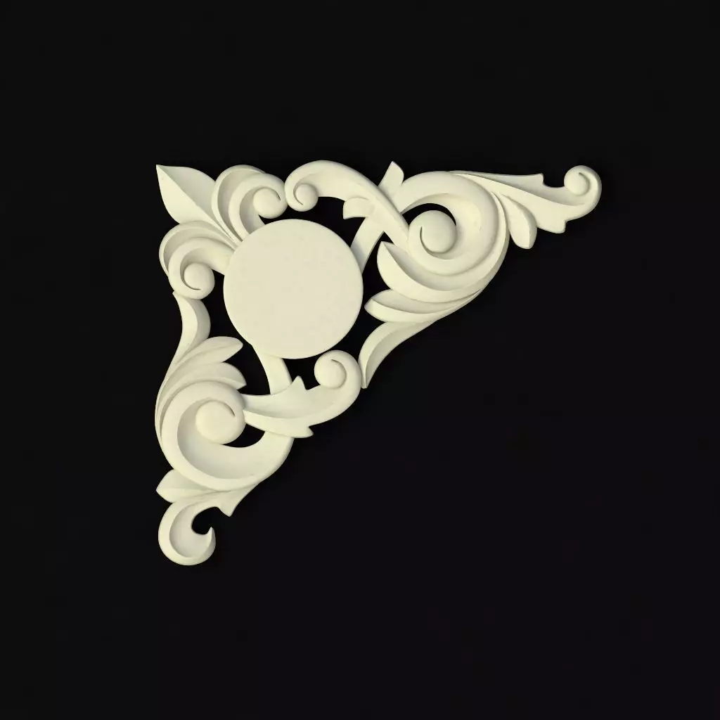 Central decor ornament for furniture 3D model