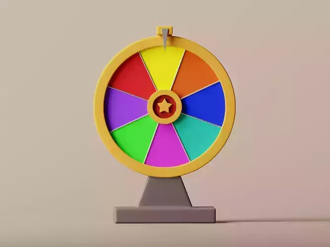 Roulette Fortune Spinning Wheel 3D Model Low-poly 3D model
