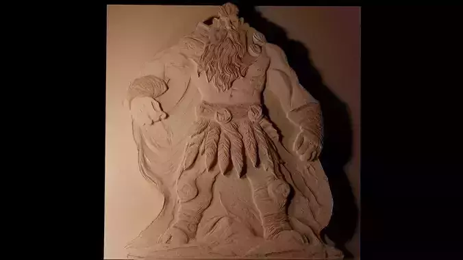Stoick the Vast CNC 3d Print High Relief Sand Casting
