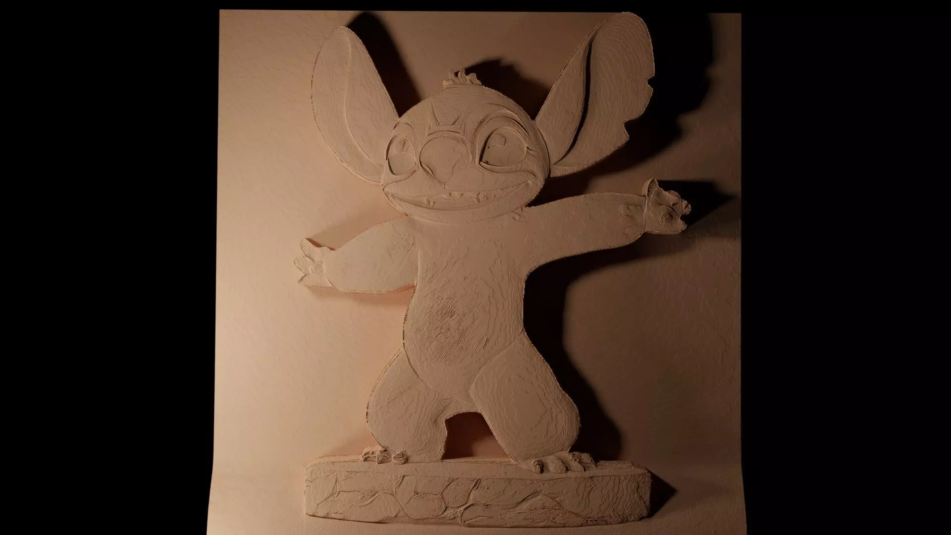 Stitch Lilo and Stitch CNC 3d Print High Relief Sand Casting 3D print model_0