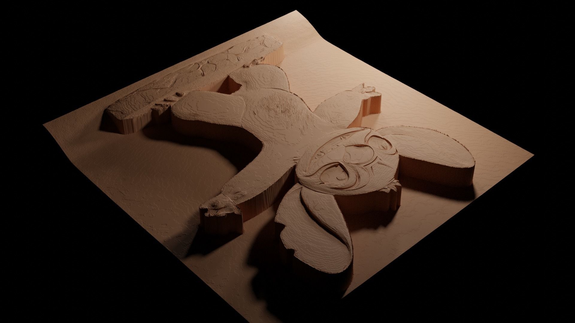 Stitch Lilo and Stitch CNC 3d Print High Relief Sand Casting 3D print model_3