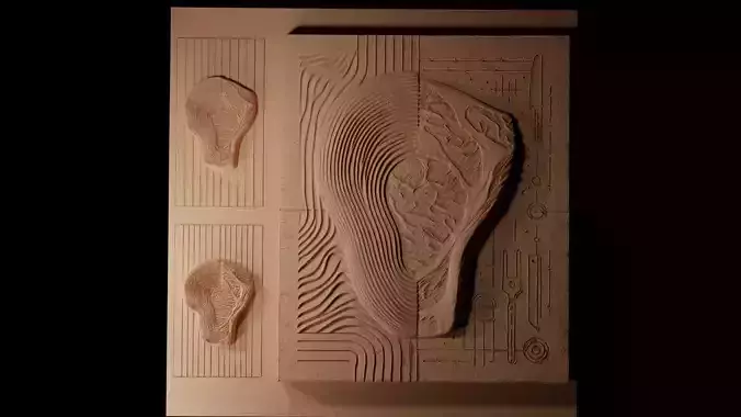 Steak CNC 3d Print High Relief Sand Casting 3D print model