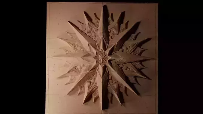 Star 02 CNC 3d Print High Relief Sand Casting