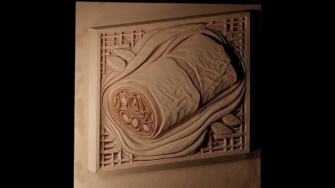 Spring Rolls CNC 3d Print High Relief Sand Casting 3D print model