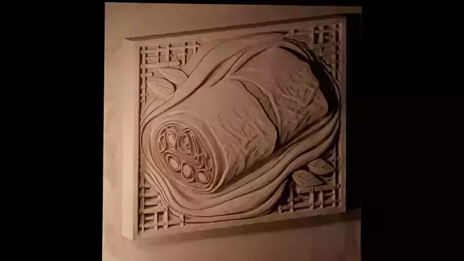 Spring Rolls CNC 3d Print High Relief Sand Casting 3D print model