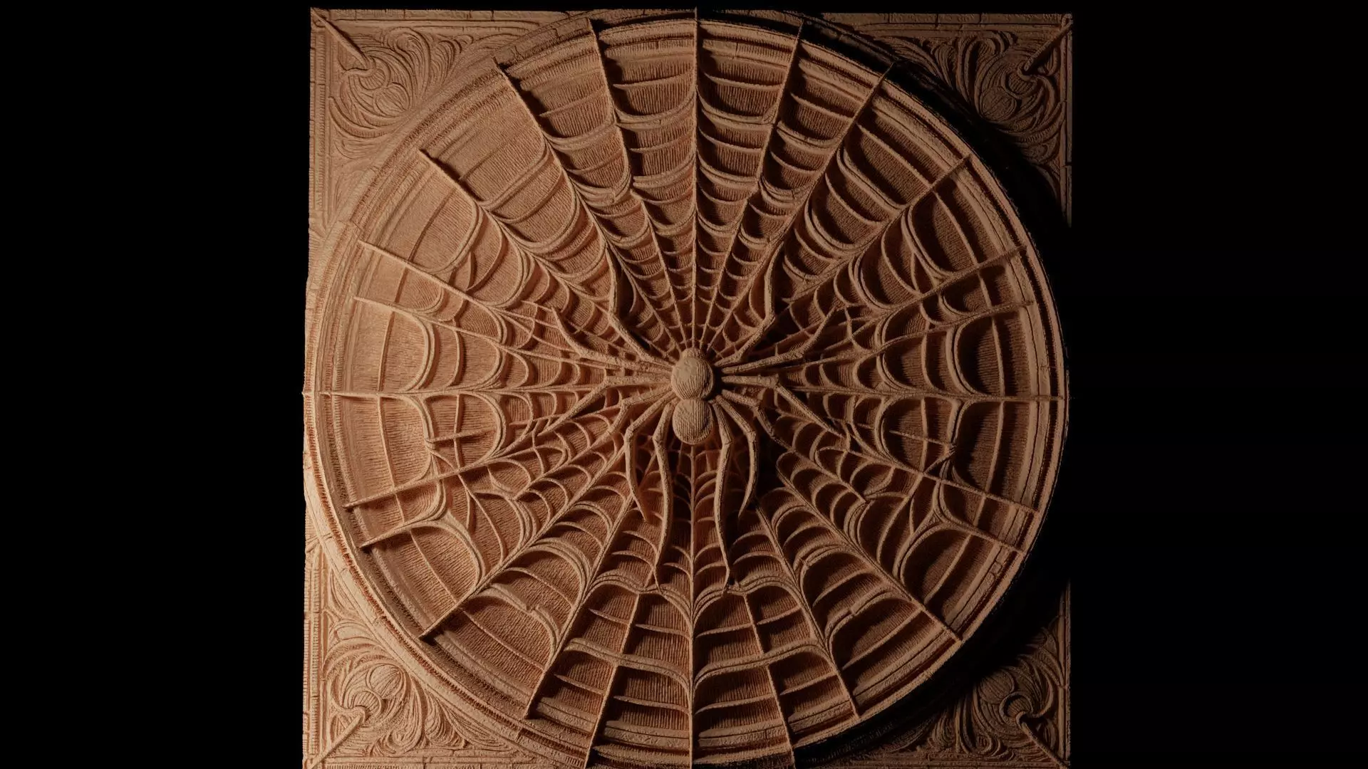 Spider Web CNC 3d Print High Relief Sand Casting 3D print model_0