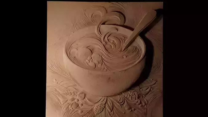 Soup CNC 3d Print High Relief Sand Casting