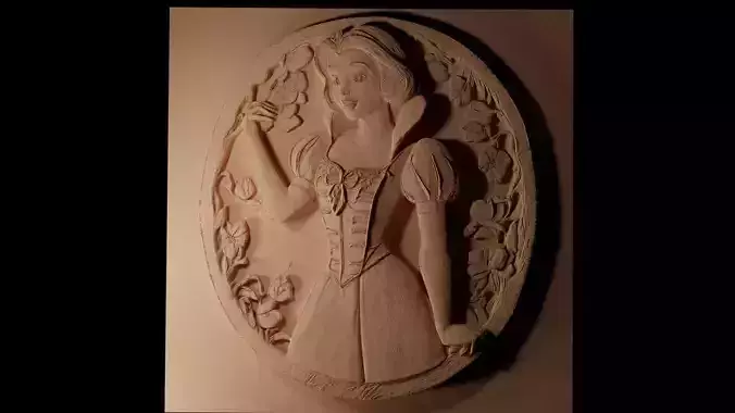 Snow White CNC 3d Print High Relief Sand Casting 3D print model