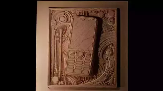 Smartphone CNC 3d Print High Relief Sand Casting 3D print model