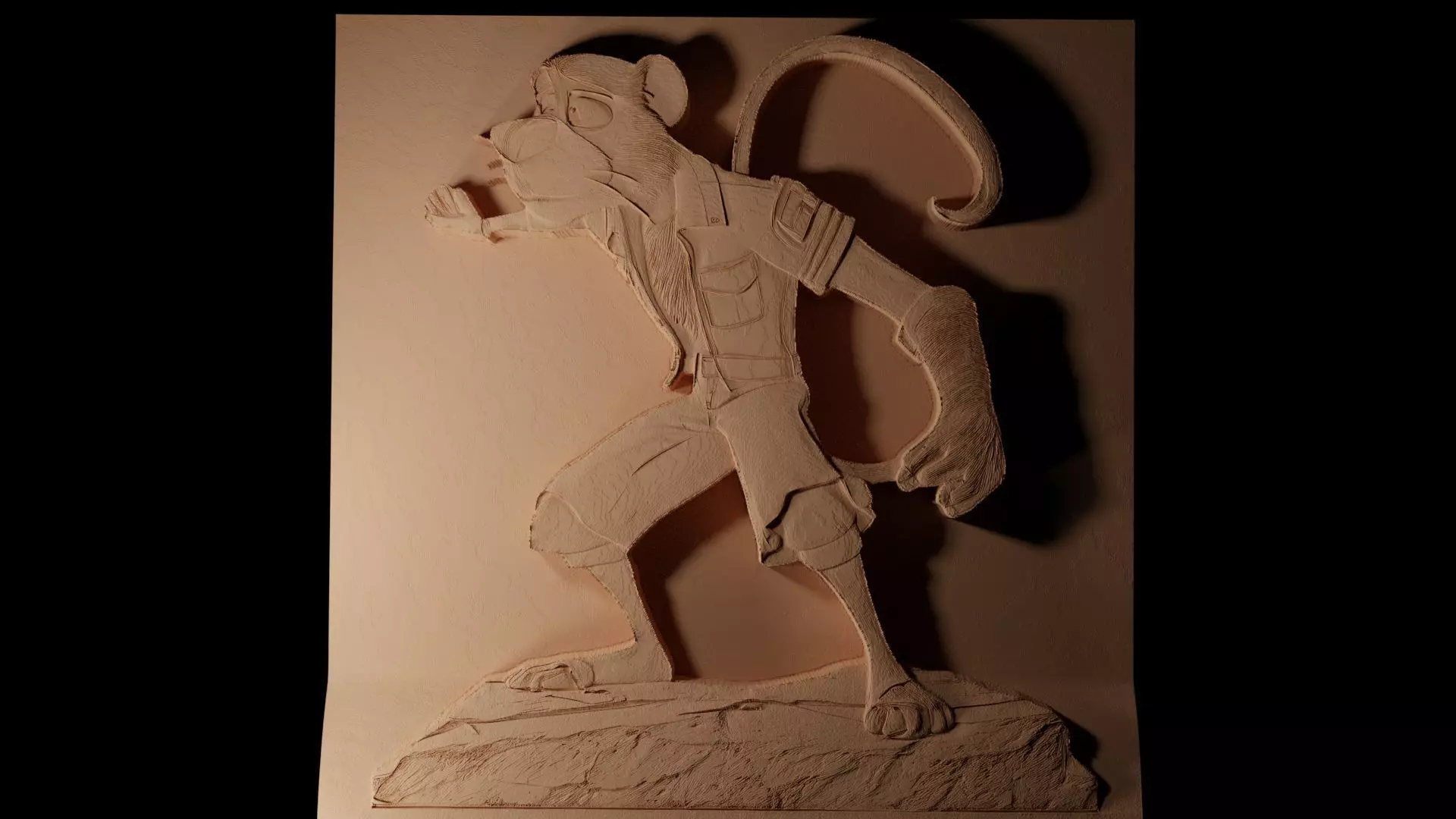 Skipper Madagascar CNC 3d Print High Relief Sand Casting 3D print model_0