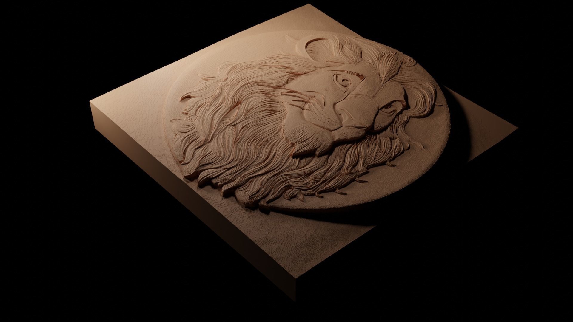 Simba The Lion King CNC 3d Print High Relief Sand Casting 3D print model_1