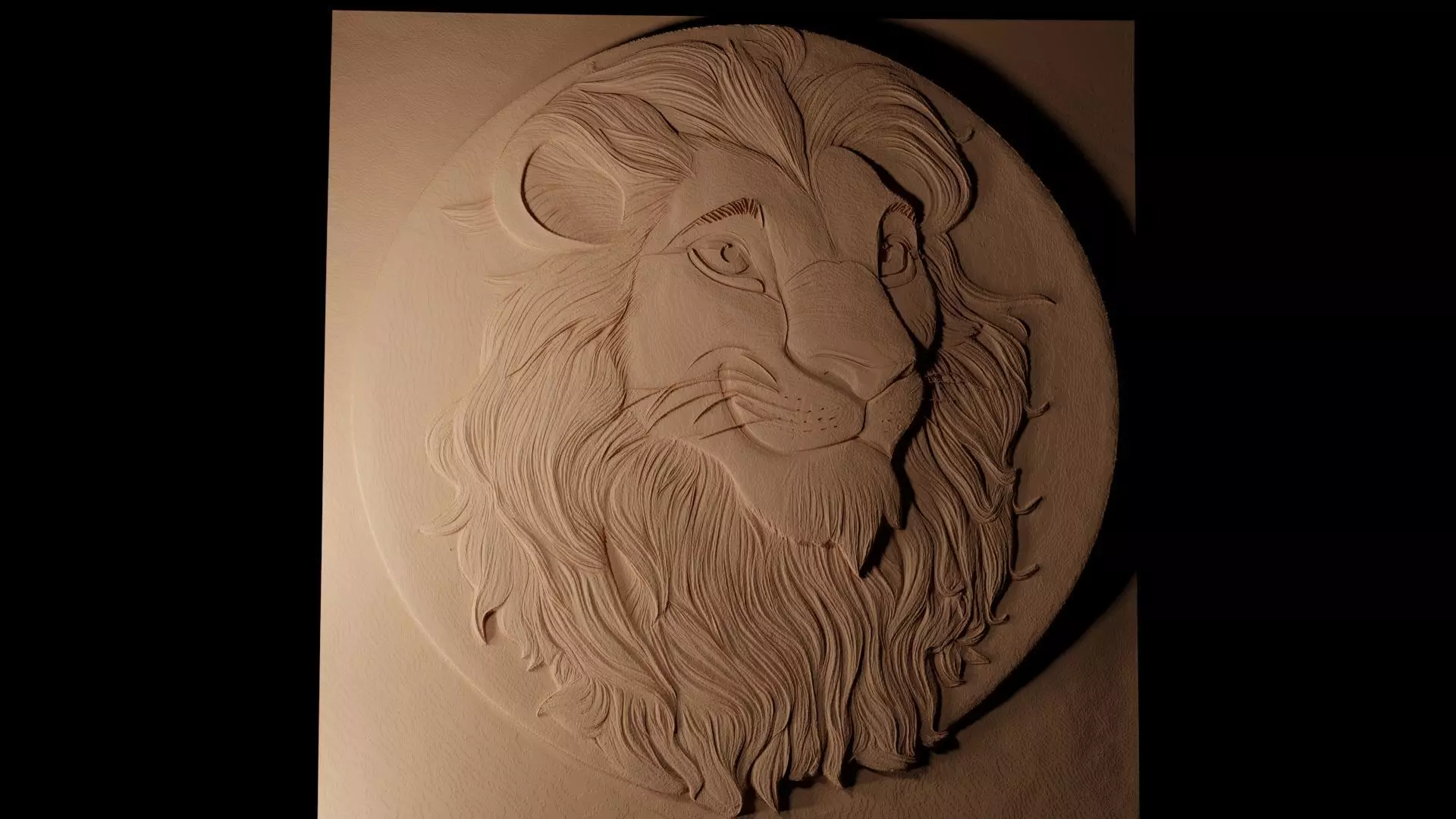 Simba The Lion King CNC 3d Print High Relief Sand Casting 3D print model_0
