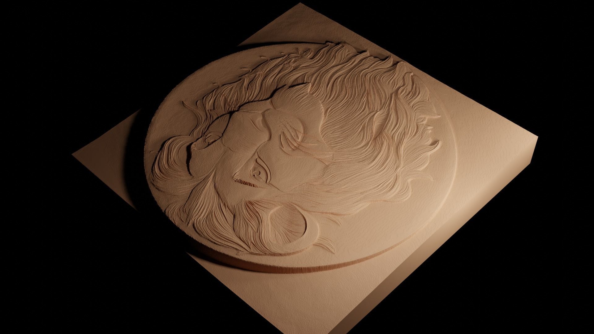 Simba The Lion King CNC 3d Print High Relief Sand Casting 3D print model_4