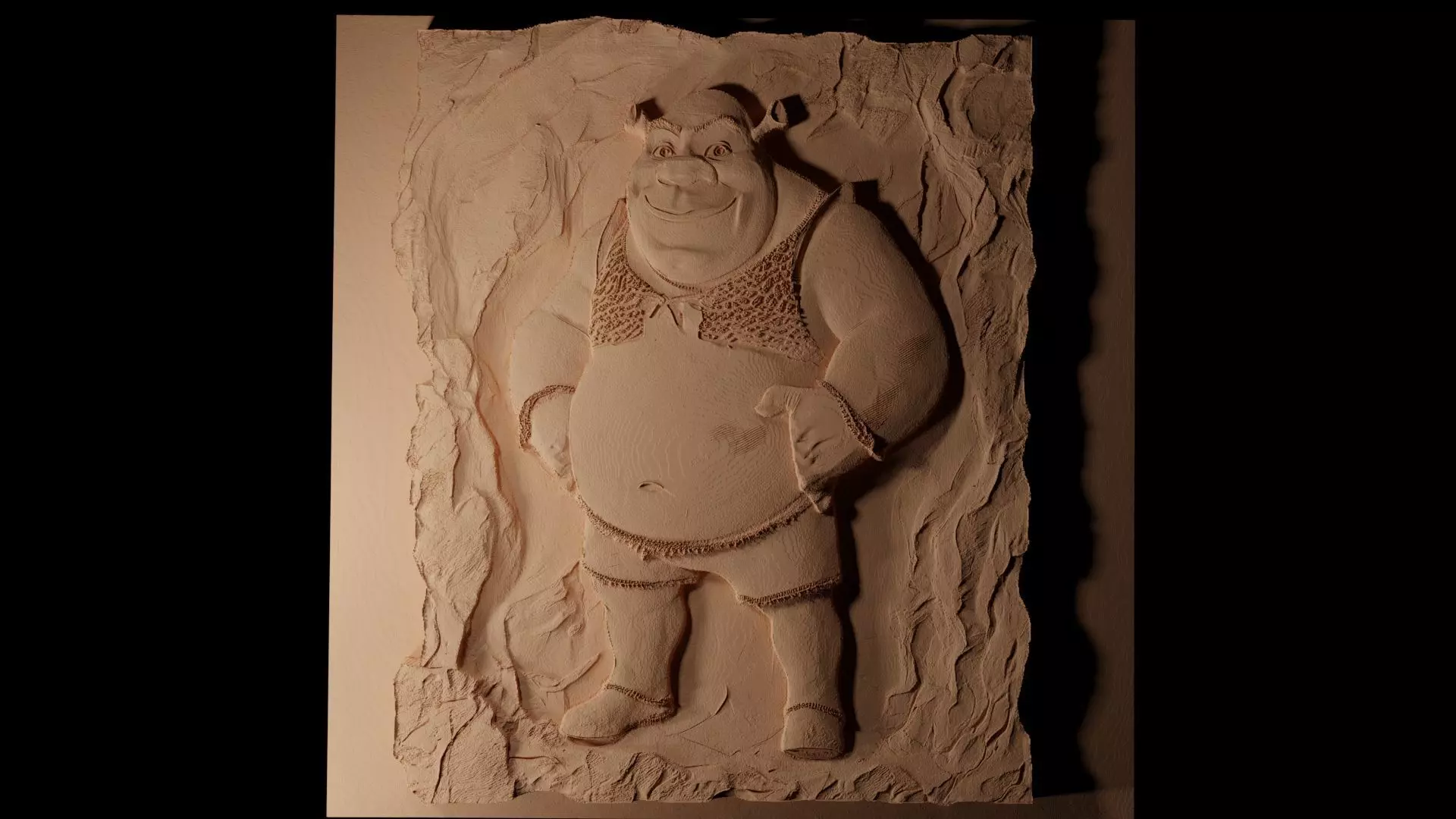 Shrek Shrek CNC 3d Print High Relief Sand Casting 3D print model_0