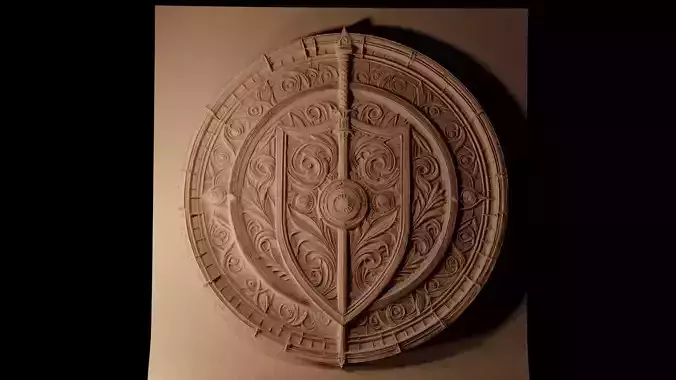 Shield CNC 3d Print High Relief Sand Casting