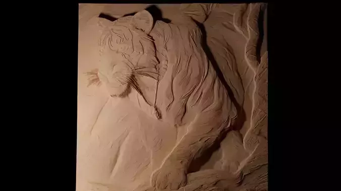 Shere Khan The Jungle Book CNC 3d Print High Relief Sand Casting