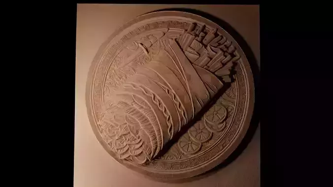 Shawarma CNC 3d Print High Relief Sand Casting 3D print model