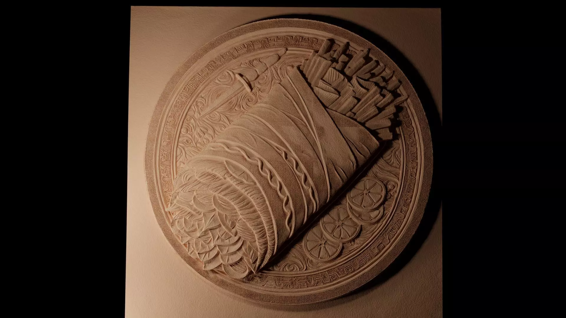 Shawarma CNC 3d Print High Relief Sand Casting 3D print model_0