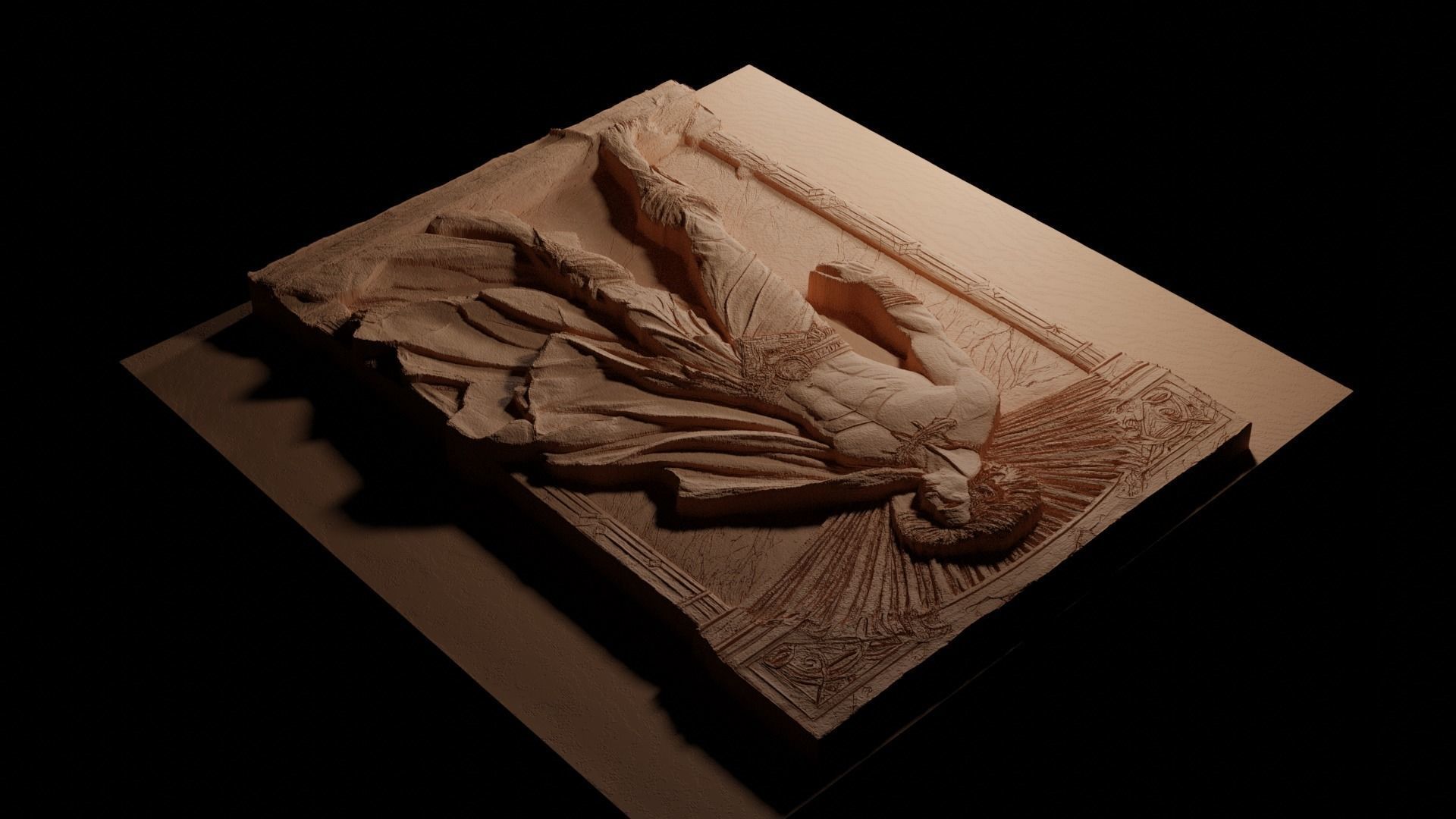 Severian CNC 3d Print High Relief Sand Casting 3D print model_3