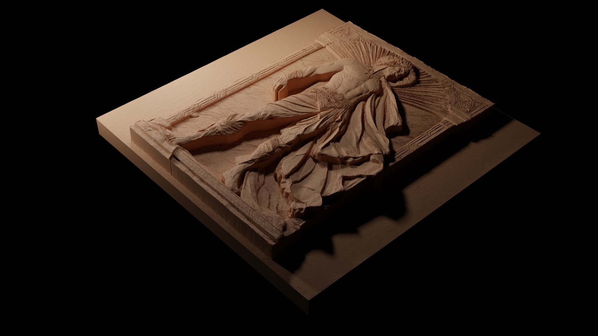 Severian CNC 3d Print High Relief Sand Casting 3D print model_1