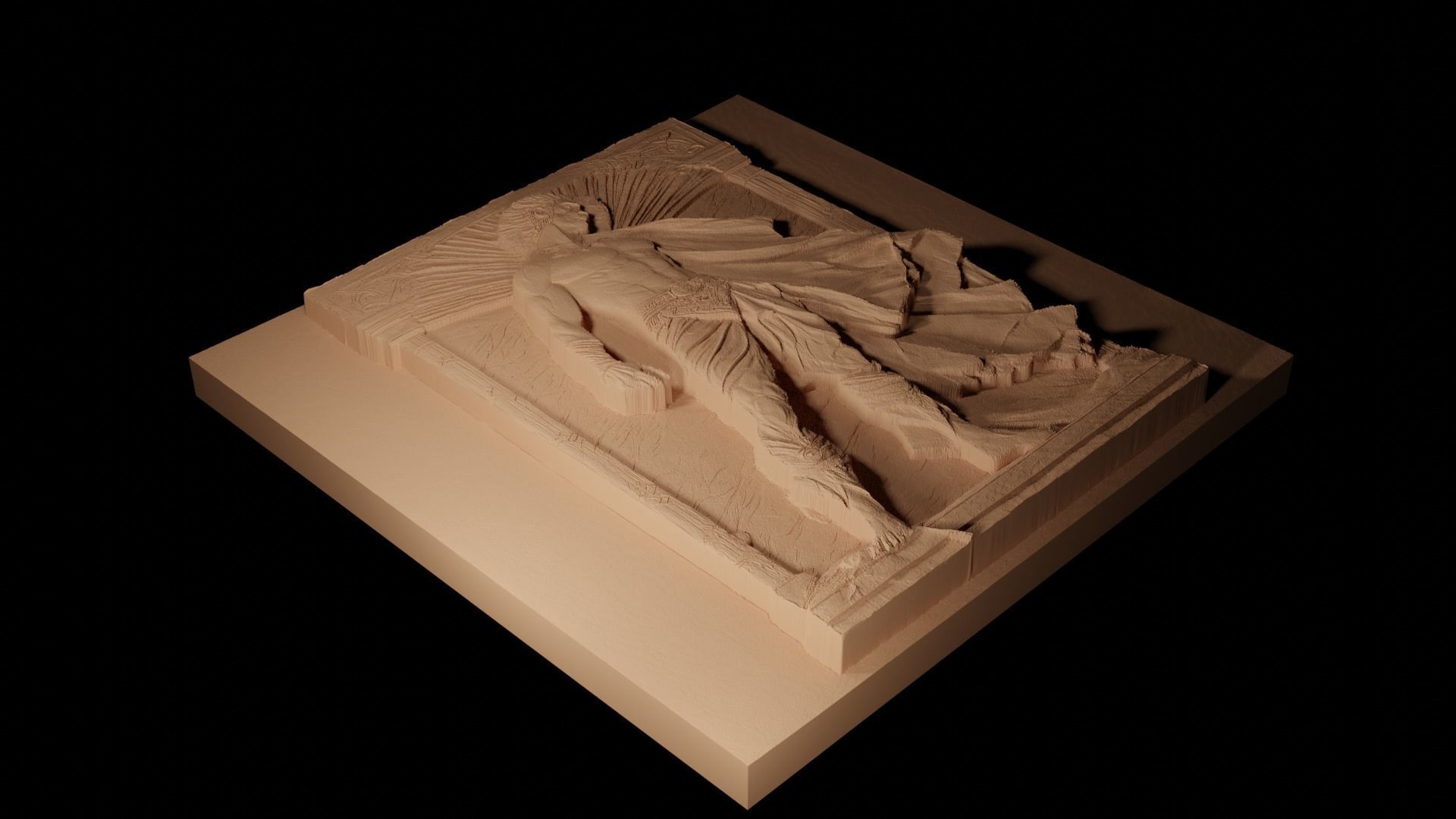 Severian CNC 3d Print High Relief Sand Casting 3D print model_2