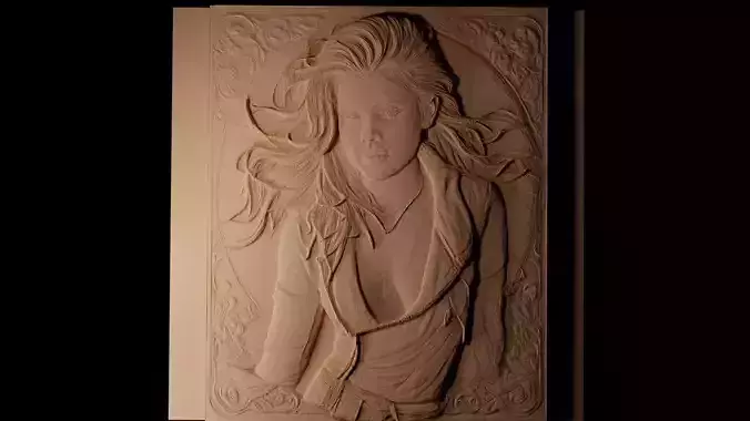 Selena Gomez CNC 3d Print High Relief Sand Casting 3D print model